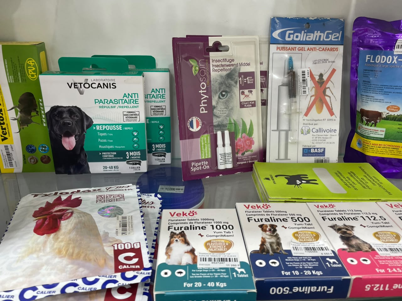 Produits de santé pour animaux, espace vétérinaire
